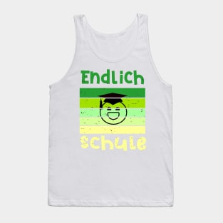 Endlich Schule Smile Emoji Schulbeginn T shirt Tank Top